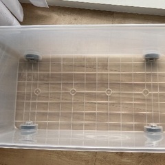 【譲】透明衣装ケース キャスター付きの画像