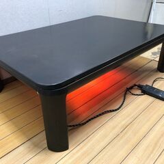 日立 家具調こたつ KFM-5260SE 長方形 ブラック系 動作確認済 コントローラー付 こたつテーブル 【糸島市内 送料無料】251214-3の画像