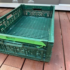 ⭐️早い者勝ち！タイムセール中❗️10個セット⭐️折りたたみ　プラスチック　コンテナ緑色の画像