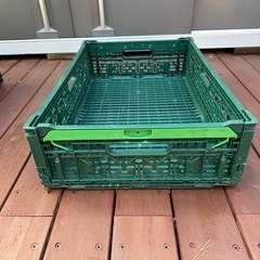 ⭐️早い者勝ち！タイムセール中❗️10個セット⭐️折りたたみ　プラスチック　コンテナ緑色の画像