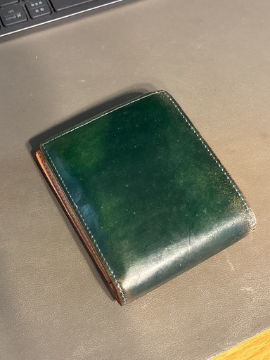 【GANZO】 ガンゾ コードバン 二つ折り財布 ダークグリーン