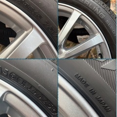 ㊳165/55R15新品タイヤ4本と新古品ホイールと新品ナット付きの画像
