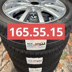㊳165/55R15新品タイヤ4本と新古品ホイールと新品ナット付きの画像