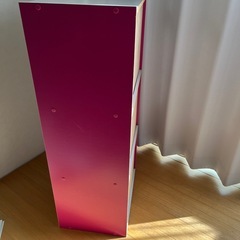 カラーボックス　３段収納　ピンク　美品の画像