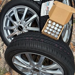 ㊳165/55R15新品タイヤ4本と新古品ホイールと新品ナット付きの画像