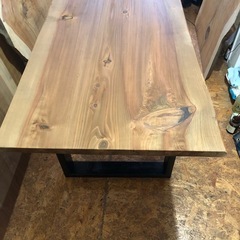 新品 W150サイズ　一枚板ヴィンテージ調ダイニングテーブル　の画像