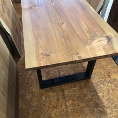 新品 W150サイズ　一枚板ヴィンテージ調ダイニングテーブル　の画像