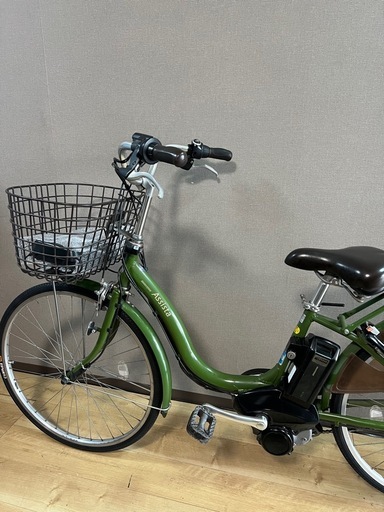 美品✨ ブリヂストン電動自転車、バッテリー8.7Ah ※前後タイヤ 