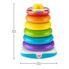 フィッシャープライス(fisher price) ジャンボ ゆらりんタワー 赤ちゃん おもちゃ 知育玩具 1歳から カラフル GJW15の画像