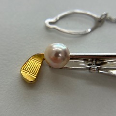 silver ピン パール　の画像