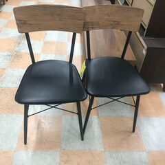 ＼家具＊家電のお店／【ｼﾞｬﾝｸﾞﾙｼﾞｬﾝｸﾞﾙ石川金沢店】ダイニングセット2人用 木目調/ブラック   W(幅)70×D(奥行き)70×H(高さ)76cmの画像