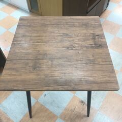 ＼家具＊家電のお店／【ｼﾞｬﾝｸﾞﾙｼﾞｬﾝｸﾞﾙ石川金沢店】ダイニングセット2人用 木目調/ブラック   W(幅)70×D(奥行き)70×H(高さ)76cmの画像