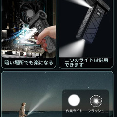 ☆★新品未使用★☆ エアダスター 電動 圧倒的な風速 ブロワー 洗車 200,000RPM高速回転 4段階風量調整 4種類ノズル 20,000mAhバッテリー 2つライト コードレス Type-C充電式 小型 ブラシレスモーター 過熱保護 コードレス 清潔ブラシ9枚付き 日本語取扱説明書 PC掃除/洗車/キーボード/車内/エアコン照明/防災 (ブラック)の画像