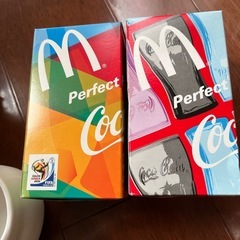 マクドナルド　グラス未使用2個と開封済み3個の画像