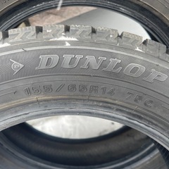 スタッドレスタイヤ 155/65R14 2本 24年23年 溝多めの画像
