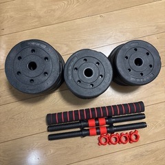 調整可能ダンベル 滑り止めデザインの画像