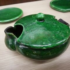 茶道 茶道具 和楽 雀瓦 夜咄茶事 灯明具 灯火器 中古 楽焼 和楽造 苫小牧西店の画像