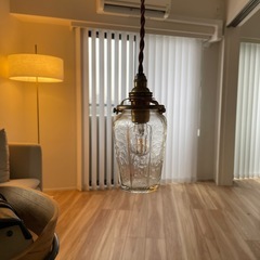 安土草多　吹きガラス　照明の画像