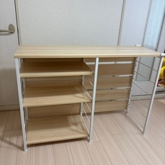 キッチンカウンター ゴミ箱上ラックの画像