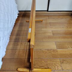 世田谷区近辺配送可能　ワンモード ペットゲート 伸縮 高さ 50cm 幅約107～196cm 置くだけ 木製 JPG-105 (ブラウン/ブラック)の画像