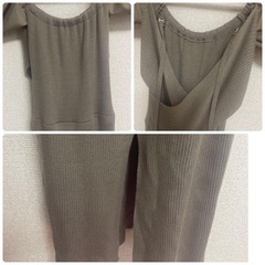 GYDA バッククロス オフショルニットワンピースの画像