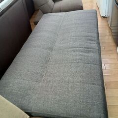 ★リユースのサカイつくば店★TK7681  ソファベッド グレー H70×D74～92×W180 クリーニング済みの画像