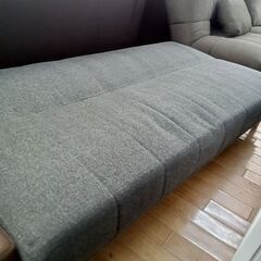 ★リユースのサカイつくば店★TK7681  ソファベッド グレー H70×D74～92×W180 クリーニング済みの画像