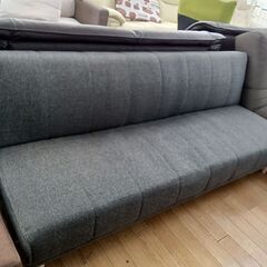 ★リユースのサカイつくば店★TK7681  ソファベッド グレー H70×D74～92×W180 クリーニング済みの画像