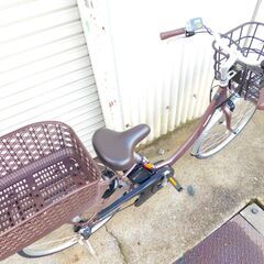 【JM924保管M】美品 Panasonic パナソニック 電動アシスト自転車 ビビ・SL 24型 内装3段変速 パールココアブラウン BE-FSL431Tの画像
