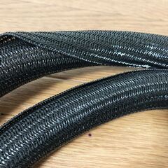 EQUALS インテリアコードカバー 配線隠し直径1.9（最大2.5cm）長さ2m ケーブルカバー ブラックメッシュ素材 D05-21 イコールズの画像