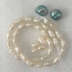 淡水パール　5㎜　18.5cm位　手芸　ハンドメイド素材の画像