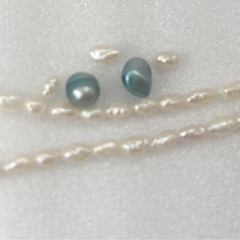 淡水パール　5㎜　18.5cm位　手芸　ハンドメイド素材の画像