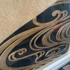 押し絵 額装｜布製 立体和風インテリア（梅モチーフ）の画像