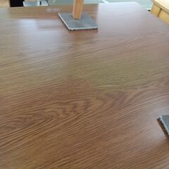 ★リユースのサカイつくば店★TK7683 ニトリ 伸縮テーブルセット ブラウン H69×D75×W92～120 クリーニング済みの画像