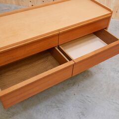 ≪zyt2632ジ≫ unico/ウニコ 北欧風ワイドチェスト ALBERO/アルベロ 幅120cm 3段6杯/ローチェスト/おしゃれ/脚付き/中古家具/リユースストレージ仙台 071207-05の画像