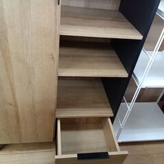 ★リユースのサカイつくば店★TK7685  キャビネット ナチュラル/ブラック H120×D40×W80 クリーニング済みの画像