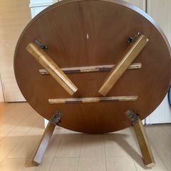 丸 ちゃぶ台  折りたたみローテーブルの画像
