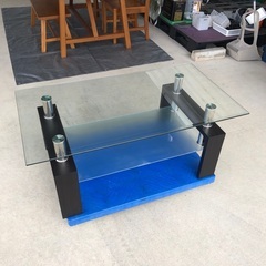 【美品】大きめサイズのガラステーブルの画像