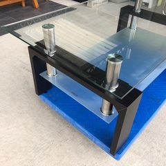 【美品】大きめサイズのガラステーブルの画像