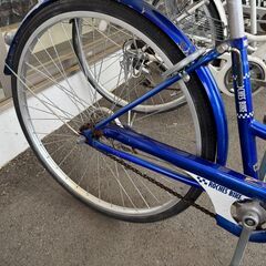 ★店頭にて試乗可★ J3336　【リユースのサカイ柏店】　軽快自転車　ダイナモライト　　ブルー　27インチ　　簡易クリーニング済　 中古自転車 　流山市 中古自転車 松戸市 中古自転車 我孫子市 中古自転車 船橋市 中古自転車 守谷市 中古自転車 取手市 中古自転車　の画像