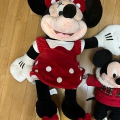 引き取り限定・ミッキーマウス、ミニーマウス、ぬいぐるみ 3点セットの画像