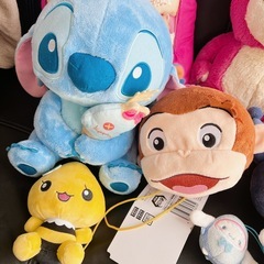 ぬいぐるみセット たべっこどうぶつ・スティッチ・モンチッチ・ロッツォなどの画像