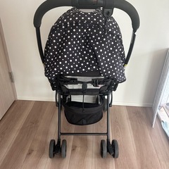 ベビーカー Aprica Karoon Plus SE98WDTJ アップリカ ドット柄 水玉 イエロー AB型 カルーンプラス 両対面の画像