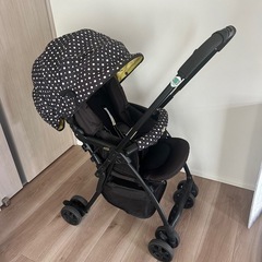 ベビーカー Aprica Karoon Plus SE98WDTJ アップリカ ドット柄 水玉 イエロー AB型 カルーンプラス 両対面の画像