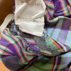 チェック柄ハーフパンツ 120-130cmの画像