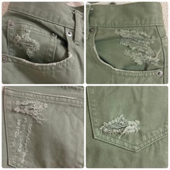 GYDA カラーペグトップパンツ カーキの画像