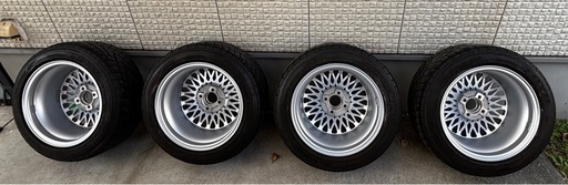値下早い者勝ち　深リム メッシュホイール タイヤセット