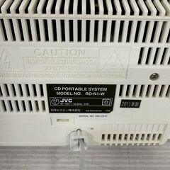 【Victor】 ビクター ポータブル オーディオ システム RD-N1-W 2011年製 ホワイト iPod対応 動作確認済み A1014の画像