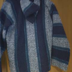 ブルー　パーカー　冬用の画像