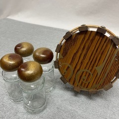 木製スパイスバスケット/調味料入れの画像